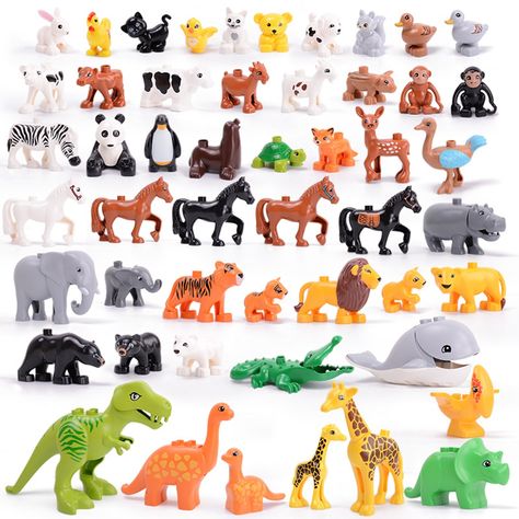 Kids Party Gift, City Zoo, Big Building, Diy Kids Toys, Big Animals, Animal Games, Block Toys, Educational Toys For Kids, Animal Figures