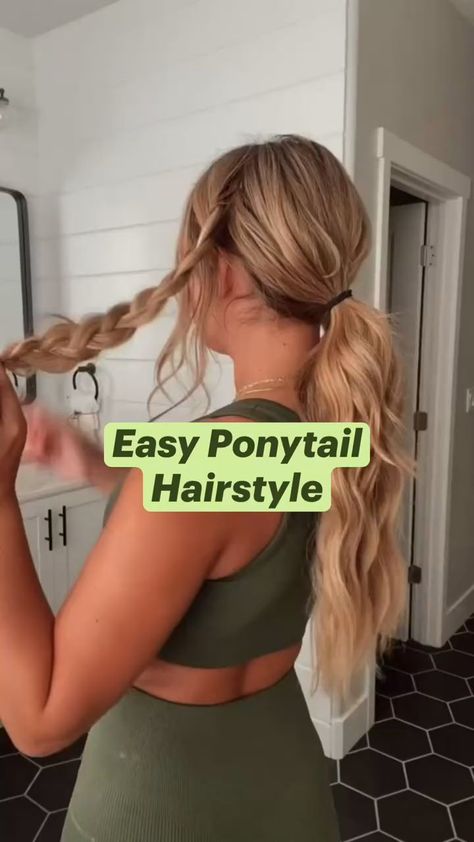 Easy Ponytail, Hairstyle Video, Ponytail Hairstyles Easy, Ponytail Hairstyle, Easy Hair Updos, Peinados Fáciles Para Cabello Corto, Hair Stylies, Work Hairstyles, Penteado Cabelo Curto