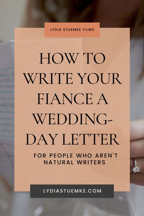 In an age of text messages and emails, a handwritten letter is a tangible keepsake that will be cherished for years (and generations) to come. Not only is a letter a beautiful physical keepsake of your wedding day, but it’s a beautiful opportunity to tell your future spouse how much you care about them. Letter To Fiance Before Wedding, Wedding Day Letter To Groom, Letter To Husband On Wedding Day, Night Before Wedding, Letters To My Husband, Future Spouse, Words To Describe Yourself, Writing A Love Letter, Handwritten Letter