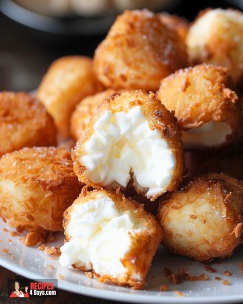 Deep Fried Marshmallows Fried Marshmallows, Deep Fried Desserts, Fried Dessert, Funnel Cakes, Batter Mix, Deep Fried Food, Dessert Recipies, Recipes With Marshmallows, Funnel Cake