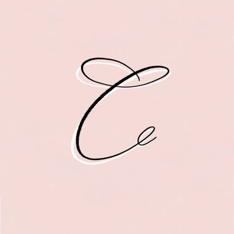 Letter C Initial Tattoo, Letter C Nail Design, C Tatoos Letter, Initial C Tattoo, C Signature Ideas, Cursive C Tattoo, C Tattoo Initial, C Letter Tattoo, Letter C Tattoo Ideas