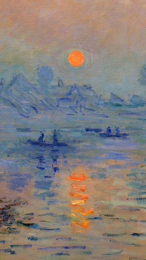 Claude Monet."Impression Soleil levant "-1874 - Première exposition impressionniste chez Nadar. Naissance de l'IMPRESSIONNISME . #FredericClad #THEFARM Grafika Vintage, Istoria Artei, Claude Monet Art, Monet Art, Arte Van Gogh, Fotografi Vintage, Monet Paintings, Soyut Sanat Tabloları, Seni Cat Air