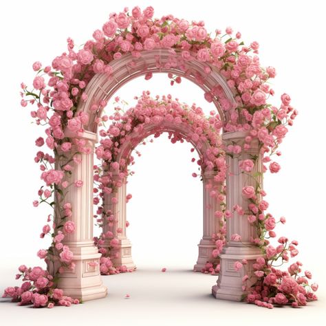 Flower Arch Drawing, Wedding Flowers Hanging, Arch Wedding Decoration, Flower Wedding Arch, Flower Wall Hanging Decor, Room Hanging Decor, Diy Paper Wall Hanging, Flowers Arch, Wedding Illustration Card