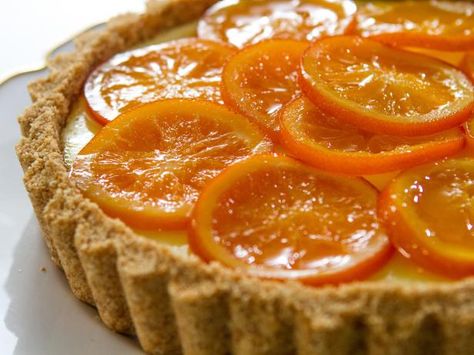 Vanilla Orange Tart Recipe | Trisha Yearwood | Food Network Orange Tart Recipe, Orange Tart, Trisha Yearwood Recipes, Trisha Yearwood, Southern Kitchen, Tart Recipe, Top Recipes, Sweet Tarts, Tart Recipes