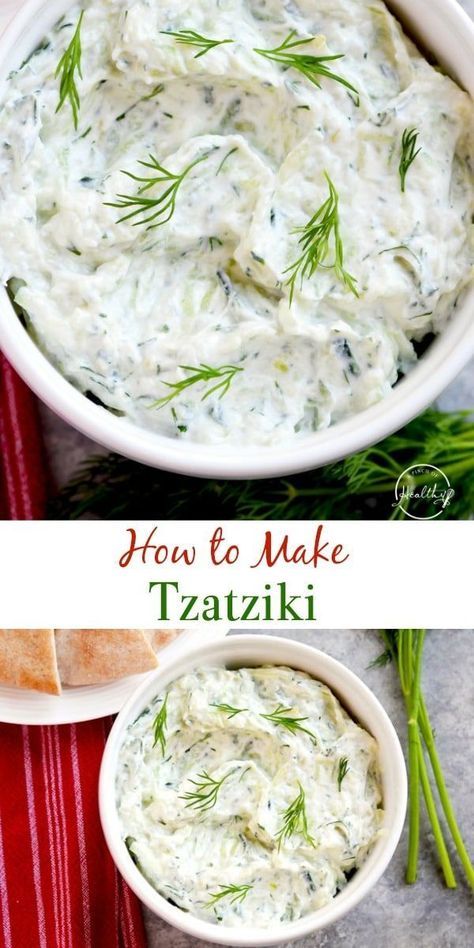 Mediterranean Recipes Healthy, Tzatziki Sauce Recipe, Mediterranean Diet Recipes Dinners, Tzatziki Recipes, Easy Mediterranean Diet Recipes, Doner Kebab, Cucumber Recipes, Yogurt Sauce, Mediterranean Cuisine