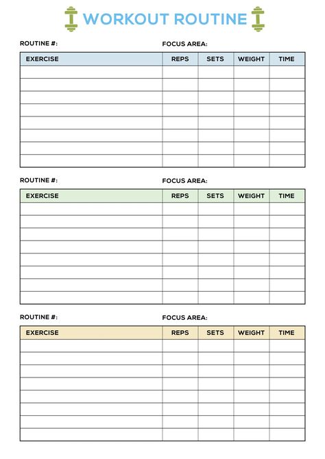 Workout Routine Template, Fitness Program Template, Exercise Log Template, Workout Planner Template, Aesthetic Planners, Planners For Men, Workout Plan Template, Goals For The Week, Gym Planner