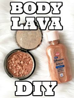 Fenty Body Lava Dupe - DIY Body Illuminator. Perfect for a summer glow! Body Illuminator, Body Lava, Anti Aging Oils, Diy Body, Summer Glow, Best Anti Aging, Baby Oil, Younger Looking Skin, Diy Makeup