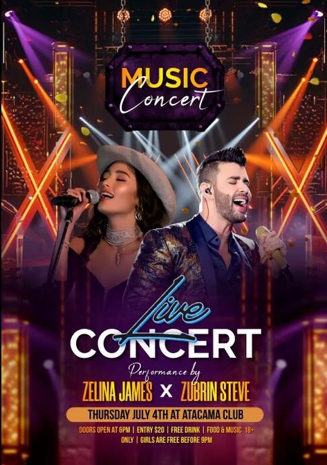 10,490  Free Templates for 'Show' Music Concert Flyer Design, Music Night Poster, Concert Flyer Design, Concert Template, Concert Invitation, Band Flyer, Show Flyer, Design Document, Linkedin Background Image