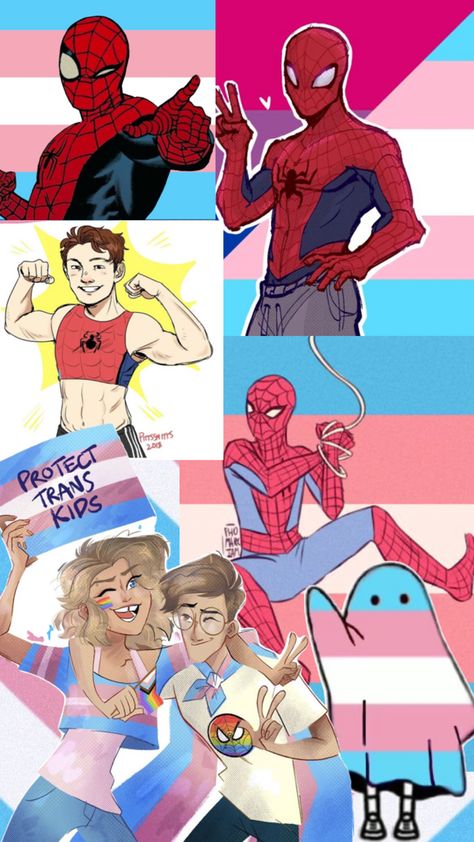 Peter Parker Trans, Trans Spiderman, Trans Peter Parker, Peter Parker Fanart, Spider Man Wallpaper, Norman Osborn, Spiderman Wallpaper, Spider Verse, Peter Parker