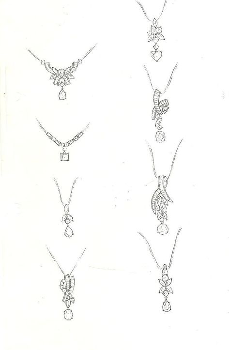 Diamond Pendent Design, Necklaces Drawing, Jewelry Design Sketch, Sketching Jewelry, Sketch Jewelry, Pendent Design, Accessories Design Sketch, Jewel Drawing, Necklace Drawing