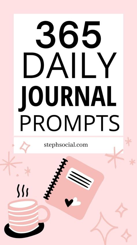 Writing A Journal Ideas, Daily Life Journal Ideas, 365 Daily Journal Prompts, Journal Jar Questions, Grandma Journal Prompts, Journal Subjects Ideas, Daily Journalling Ideas, My Life Story Journal Prompts, One Line Journal Prompts