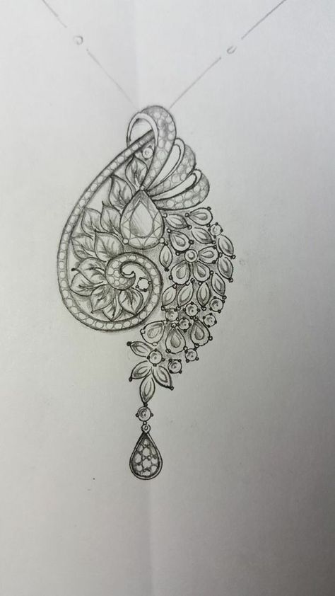 Jewellery sketches drawings Jewel Drawing, Jewelry Rendering, Diamond Pendants Designs, Art Jewelry Design, Jewellery Design Sketches, Jewelry Illustration, Jewelry Design Drawing, Bridal Diamond Jewellery, Jewelry Drawing