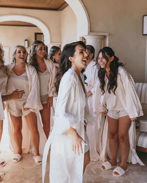 Morning of the wedding in Tuscany for Charlotte 🥰 Her Bridesmaids looked stunning & wore Pjs by Joannedarbystudio in the colour Champange with Metallic Gold text. This wedding looked like a dream 💭 #bridesmaids #bride #brides24 #bridetobe #instabride #bridesofinstagram #bridesmaidpjs #bridemaidgifts Wedding Pjs Bridal Parties, Wedding Pjs, Morning Of The Wedding, Bridesmaid Pjs, Wedding In Tuscany, Bridemaids Gifts, Bridal Parties, Gold Text, Tuscany Wedding