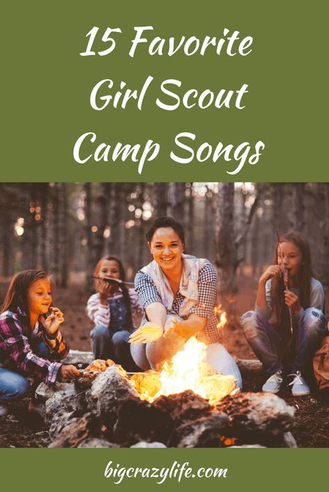 Girl Scout Camping Ideas, Camping For Toddlers, Camp Songs For Kids, Camping Songs For Kids, Summer Camp Songs, Campfire Songs For Kids, Girl Scout Camping Activities, Girl Scout Camp Songs, Camp Skits