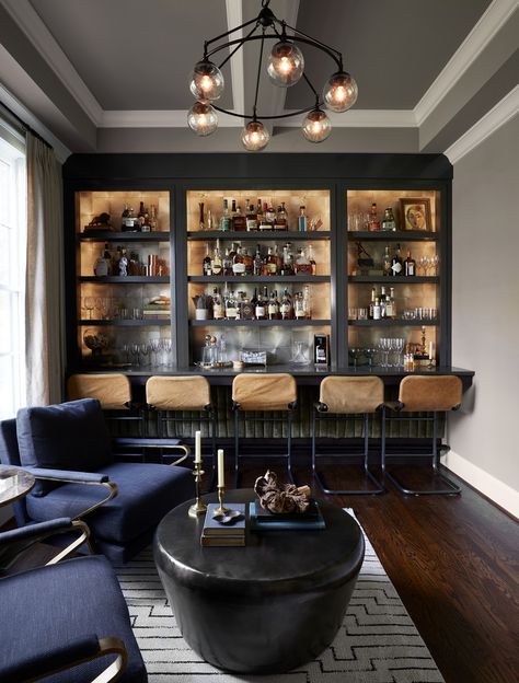 Bar Lounge Room Ideas, Zigarren Lounges, Lounge Room Ideas, Bar Lounge Room, Texas Interior Design, Whiskey Lounge, Bourbon Room, Rockwall Texas, Whiskey Room