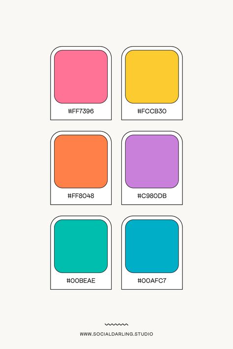 Myspace Profile, Web Design Ideas, Bright Palette, Flat Color Palette, Retro Color Palette, Hex Color Palette, Color Palette Bright, Brand Color Palette, Graphic Design Lessons