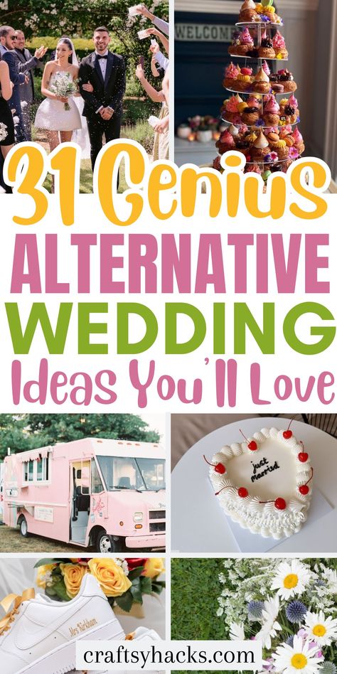 Discover non-traditional wedding ideas! From unique wedding themes to unconventional wedding party setups, you'll love these creative concepts. Perfect for modern couples, these beautiful wedding ideas are a must-have in your wedding planning journey. Less Than 20 People Wedding, Things To Make Your Wedding Unique, Weddings Under 5000 Budget, Whimsical Wedding On A Budget, Fun Casual Wedding Ideas, Super Small Wedding Ideas Simple, Creative Small Wedding Ideas, Unique Wedding Additions, Unique Things At Weddings