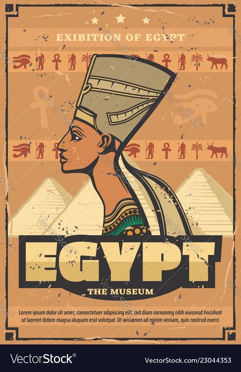 Ancient Poster, Egypt Poster Design, Egyptian Travel, Egyptian Design Pattern, Egyptian Poster, African Desert, Egyptian Drawings, Egypt Poster, Crown Vector