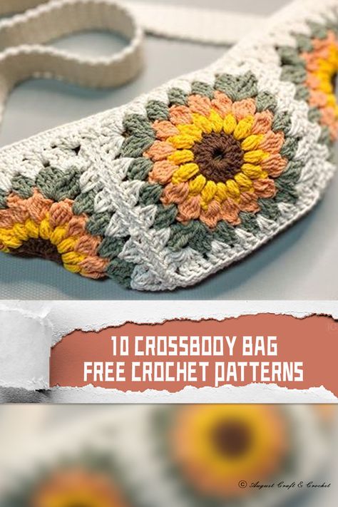 10 Crossbody Bag FREE Crochet Patterns - iGOODideas.com Easy Crochet Crossbody Bag, Crochet Crossbody Bag Granny Square, Granny Belt Bag, Free Crochet Handbags Patterns, Crochet Granny Square Crossbody Bag Pattern Free, Cute Crochet Bag Pattern Free, Granny Square Crossbody Bag Free Pattern, Crochet Cross Body Bags Free Patterns, Crossbody Bag Crochet Pattern