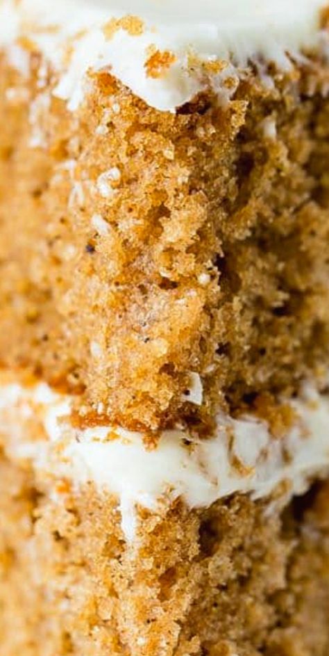 Homemade Spice Cake, Cake Marshmallow, Brown Sugar Cake, Oatmeal Cream Pie, Spice Cake Recipe, Marshmallow Filling, Vanilla Bean Frosting, Oh Sweet Basil, Spice Cake Recipes