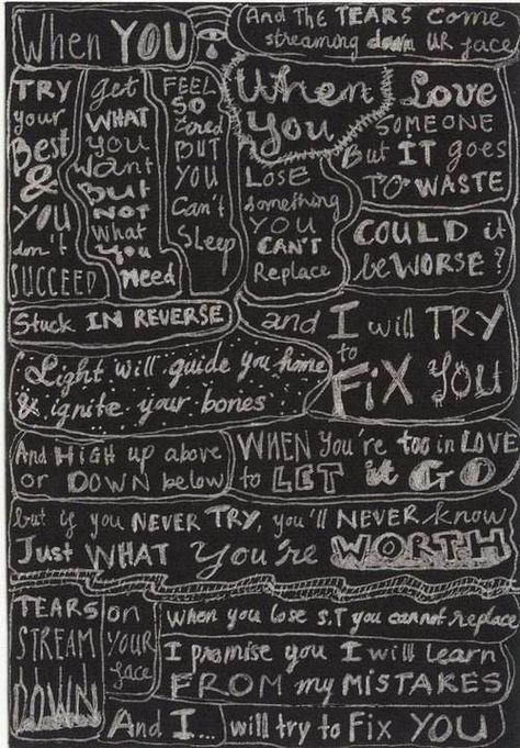 fix you // coldplay Fix You Lyrics, Coldplay Fix You, Coldplay Quotes, Coldplay Art, Coldplay Band, Coldplay Wallpaper, Fix You Coldplay, Coldplay Lyrics, Music Wallpapers