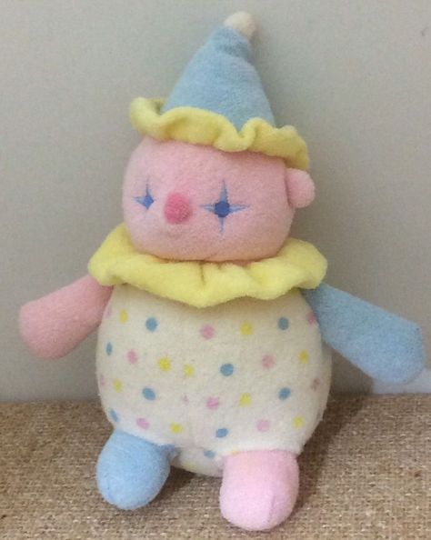 tags // aesthetic vintage nostalgia pastel clown stuffed animal teddy Pierrot Clown, Cute Clown, Clowning Around, Kawaii Plushies, Arte Inspo, Cute Stuffed Animals, Oui Oui, Cute Toys, Creepy Cute