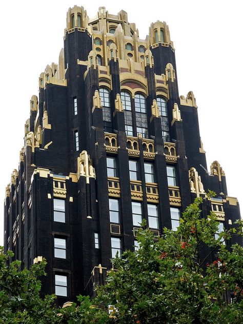 American Radiator Building, Bryant Park Hotel, Art Deco Buildings, Bryant Park, Building Art, Art Deco Architecture, Black Granite, Park Hotel, American Standard