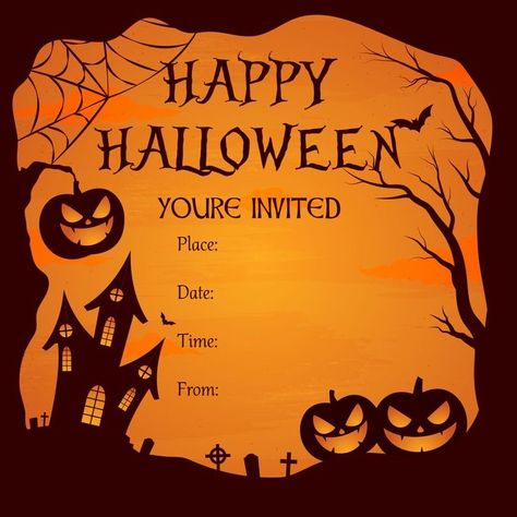 Halloween Invitation Ideas Free Printable, Halloween Card Invitation, Halloween Invitations Template Blank, Halloween Invations Ideas, Halloween Party Menu Ideas, Halloween Invitations Template Free, Halloween Invitations Template, Halloween Invitation Ideas, Halloween Birthday Cards