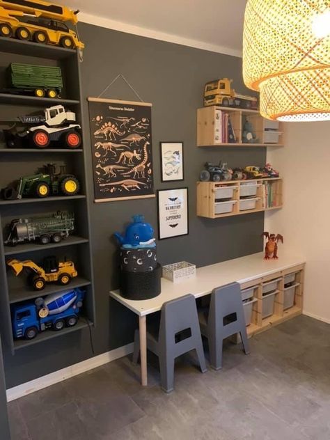 Toddler 
Toddler boy room Toy Storage For Boys Room, Boy Bedroom Toy Storage, Toyroom Ideas Boys, Boys Toy Room Ideas, Toddler Boy Room Toy Storage, Ikea Toddler Room Boy, Toy Storage Boys Room, Kids Boys Room Ideas, Boy Room Toy Storage