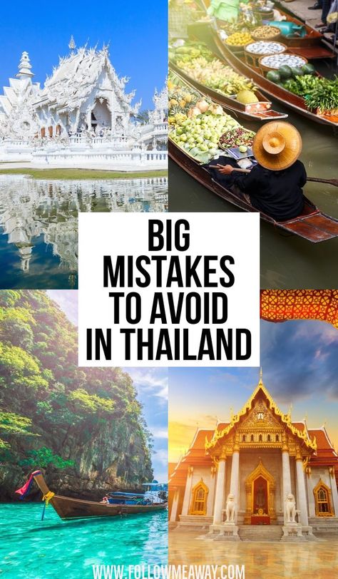 Big Mistakes To Avoid When Planning A Trip To Thailand | What NOT to do in Thailand | How to travel to Thailand the right way | Thailand travel tips | best things to do in Thailand #thailand #asia #traveltips Things To Do In Thailand, Travel To Thailand, Thailand Travel Destinations, Trip To Thailand, Thailand Honeymoon, Thailand Itinerary, Thailand Vacation, Thailand Adventure, Thailand Trip