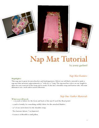 Nap Mat Tutorial Nap Mat Pattern, Nap Mat Tutorial, Baby Nap Mats, Fleece Sewing Projects, Kids Nap Mats, Nap Mats, Inkscape Tutorials, Sewing Fleece, Nap Mat