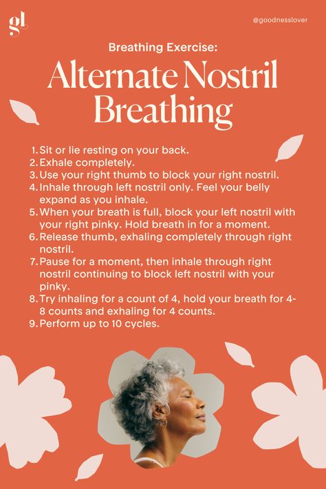 Did you know that doing 10 deep breaths every hour of the day reduces the impact of stress by up to 40% on your body? 
 
A few deep, diaphragmatic breaths a few times a day can be enormously healing as they activate the vagus nerve, which slows the heart rate, lowers blood pressure, and decreases inflammation, allowing your whole body to relax. 
 
You can also use many specific structured breathing exercises to reduce stress, increase well-being, and soothe your nervous system. 

#goodnesslover Diaphragmatic Breathing Exercises, Activate Vagus Nerve, Nostril Breathing, The Vagus Nerve, Alternate Nostril Breathing, Body Tips, Probiotic Benefits, Deep Breaths, Health Hacks