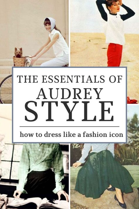 Fall outfit ideas inspired by Audrey Hepburn that you know are going to be so chic (and easy to wear!) Retro Classy Outfits, Aubrey Hepburn Style, Audrey Hepburn Style Icon, Audrey Hepburn 1950s, Audrey Hepburn Style Outfits, 1950s Audrey Hepburn, Audrey Hepburn Outfit, Audrey Hepburn Pictures, Cool Summer Palette