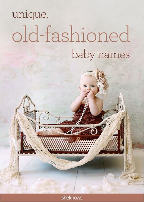 Adorable old-fashioned baby names you won't hear on the playground. #BabyNames #OldFashionedNames Vintage Girl Names, Vintage Baby Girl Names, Girls Names Vintage, Old Fashioned Baby Names, Old Fashioned Names, Vintage Baby Names, Baby Name Generator, French Baby Names