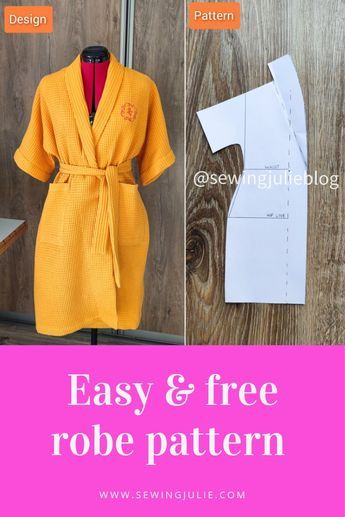 Wedding Robe Sewing Pattern, Towel Robe Pattern, Bathrobe Pattern Women's, Robe Diy Pattern, Diy Satin Robe Sewing Patterns, Silk Robe Pattern Sewing, Housecoats For Women Pattern, Floor Length Robe Pattern, Free Robe Pattern Sewing