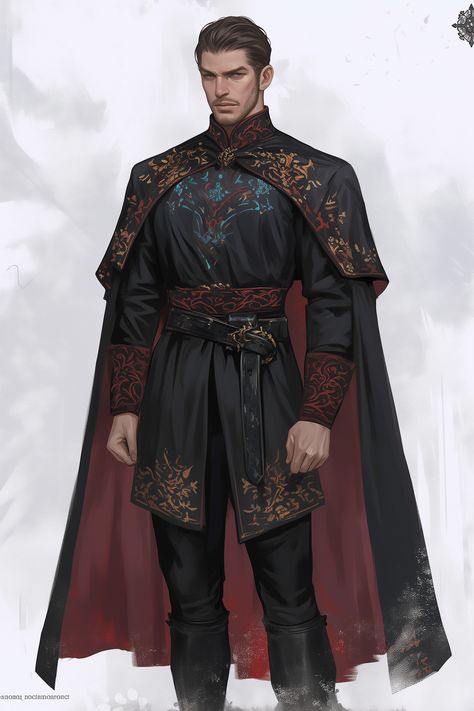 Rennaisance Outfits Male, Medieval Wedding Outfit Men, Assassins Creed Outfit Men, Fantasy Mens Clothes Drawing, Fantasy Ballroom Outfit Male, Fantasy Scholar Outfit Male, Fine Clothes Dnd, Medieval Royal Outfits Male, Elegant Mens Outfits