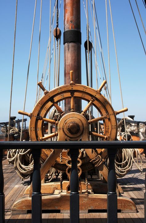 Ship's helm. / captain's wheel on a tall sailing ship , #Affiliate, #captain, #helm, #Ship, #wheel, #ship #ad Pirate Ship Wheel, Captains Wheel, Ship Helm, Boat Wheel, Navi A Vela, Bateau Pirate, Old Sailing Ships, Sailing Vessel, Ship Wheel