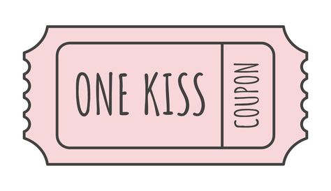 Unlimited Kisses Coupon, Coupon Drawing, Free Kisses Coupon, Coupon Kiss, Kiss Ticket, Kiss Coupons, Coupon Illustration, Kiss Template, Bridesmaid Hamper