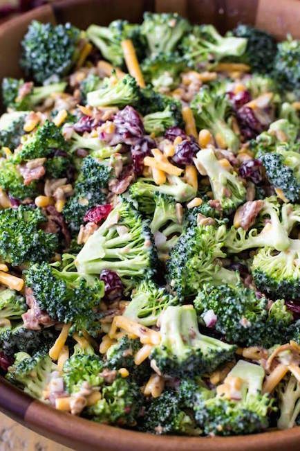 Broccoli Salad - Best Easter Side Dish Recipes Easter Side Dishes Recipes, Easy Broccoli Salad, Sugar Spun Run, Easter Side Dishes, Resep Salad, Broccoli Salad Recipe, Easter Dinner Recipes, Side Dishes Recipes, Broccoli Salad