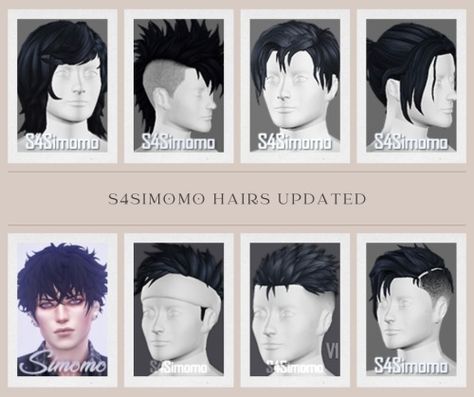 S4simomo Hairs Updated | 🏳️‍🌈Babolat85 Sims Hair, Sims 4 Mods Clothes, Maxis Match, Sims 4 Mods, Sims Cc, Graveyard, Sims 4, Mens Hairstyles, On Tumblr