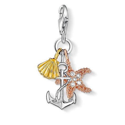 Thomas Sabo Charms, Anchor Charm, Rose Gold Charms, Free Bracelet, Skull Pendant, Thomas Sabo, Gold Charm, Sterling Silver Charm, Gold Plated Sterling Silver