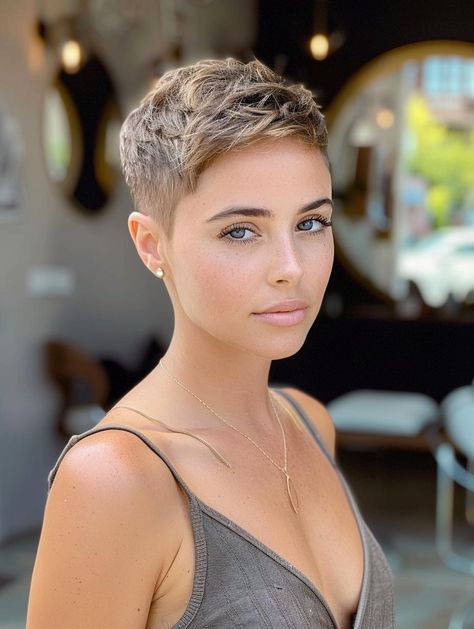 Short Lady Haircut, Shortest Haircuts For Women, Edgy Short Hair Styles For Women, Extra Short Pixie Haircut, Pixie Short Hairstyle Women, Hair Color For Pixie Haircut, Short Pixie Cut Styles, Brunette Pixie Haircut, Extremely Short Pixie