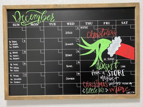 Christmas Whiteboard Calendar Ideas, Chalkboard Calendar December, Chalk Art Christmas Diy Chalkboard, December Chalk Calendar, December Whiteboard Calendar, December Dry Erase Calendar Ideas, November Dry Erase Calendar Ideas, December Chalkboard Calendar Ideas, May Chalkboard Calendar Ideas