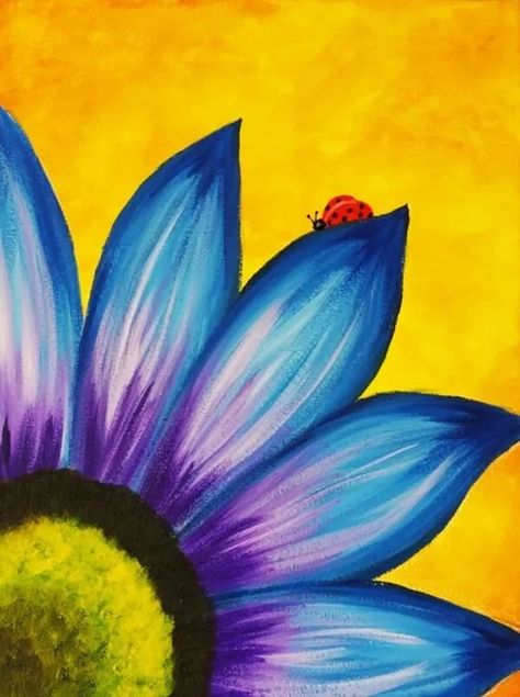 Easy Oil Pastel Drawing Ideas Easy Flower Painting, Oil Pastel Art, Oil Pastel Drawings, Easy Canvas Painting, Canvas Painting Diy, Simple Acrylic Paintings, Oil Pastels, Beginner Painting, Pastel Drawing