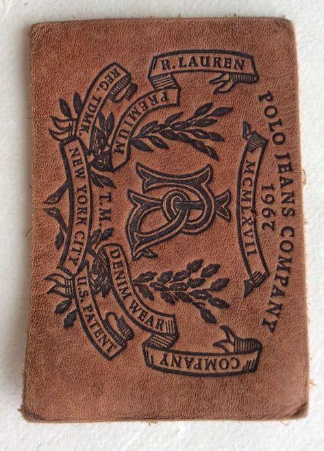 Ralph Lauren Branding, Hand Tags, Jeans Label, Hang Tag Design, Zine Design, Minimalist Vintage, Leather Jeans, Leather Label, Polo Jeans