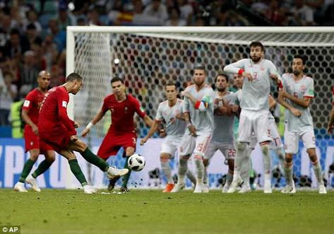 Portugal Vs Spain, Cristiano Ronaldo Free Kick, Chelsea Vs Man City, Ronaldo Free Kick, David Beckham Hairstyle, Gerd Muller, Portugal Football, Ronaldo Skills, Cristino Ronaldo