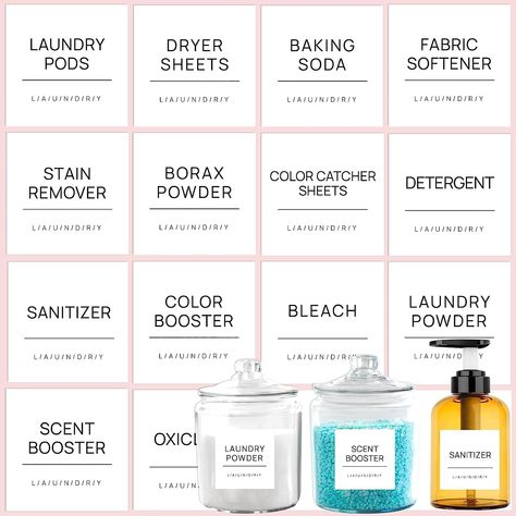 Laundry Jar Labels, Minimalist Laundry Room, Laundry Room Labels, Room Storage Organization, Minimalist Laundry, Cleaning Labels, Labels Printables Free Templates, Labels For Jars, Labels Printables