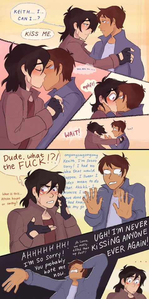 Lance And Keith Comics, Voltron Klance Fluff, Voltron Ships Keith, Klance Pfps Matching, Spicy Klance Art, Keith And Cosmo, Shiro X Lance Voltron, Keith X Lance Voltron Fanart Spicy, Trans Keith Voltron