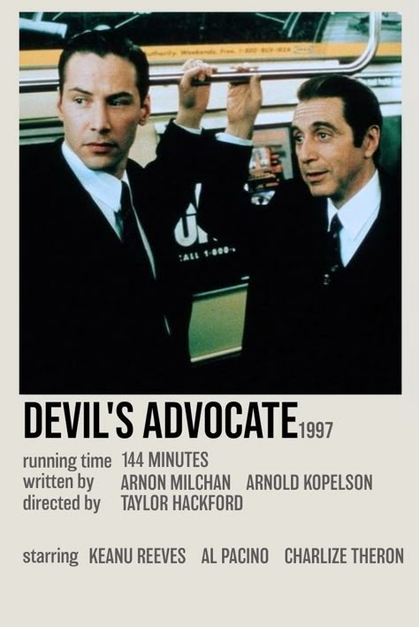 The Devils Advocate Poster, Devils Advocate Poster, Devil’s Advocate, Al Pacino Movies, Al Pacino Devils Advocate, Devils Advocate Movie, Minimalistic Polaroid Poster, Devils Advocate, Fantasy Mystery