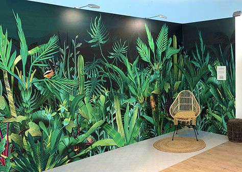 Jungle Wall Mural, Exterior Murals, Jungle Painting, Jungle Mural, Garden Mural, Forest Mural, Jungle Scene, Jungle Illustration, Jungle Wall